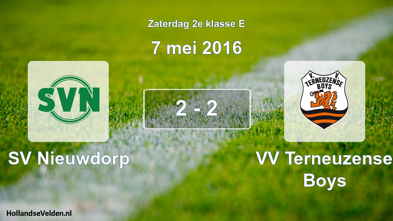 Total number of matches played: SV Nieuwdorp - VV Terneuzense Boys 2 - 2 (7 May 2016)