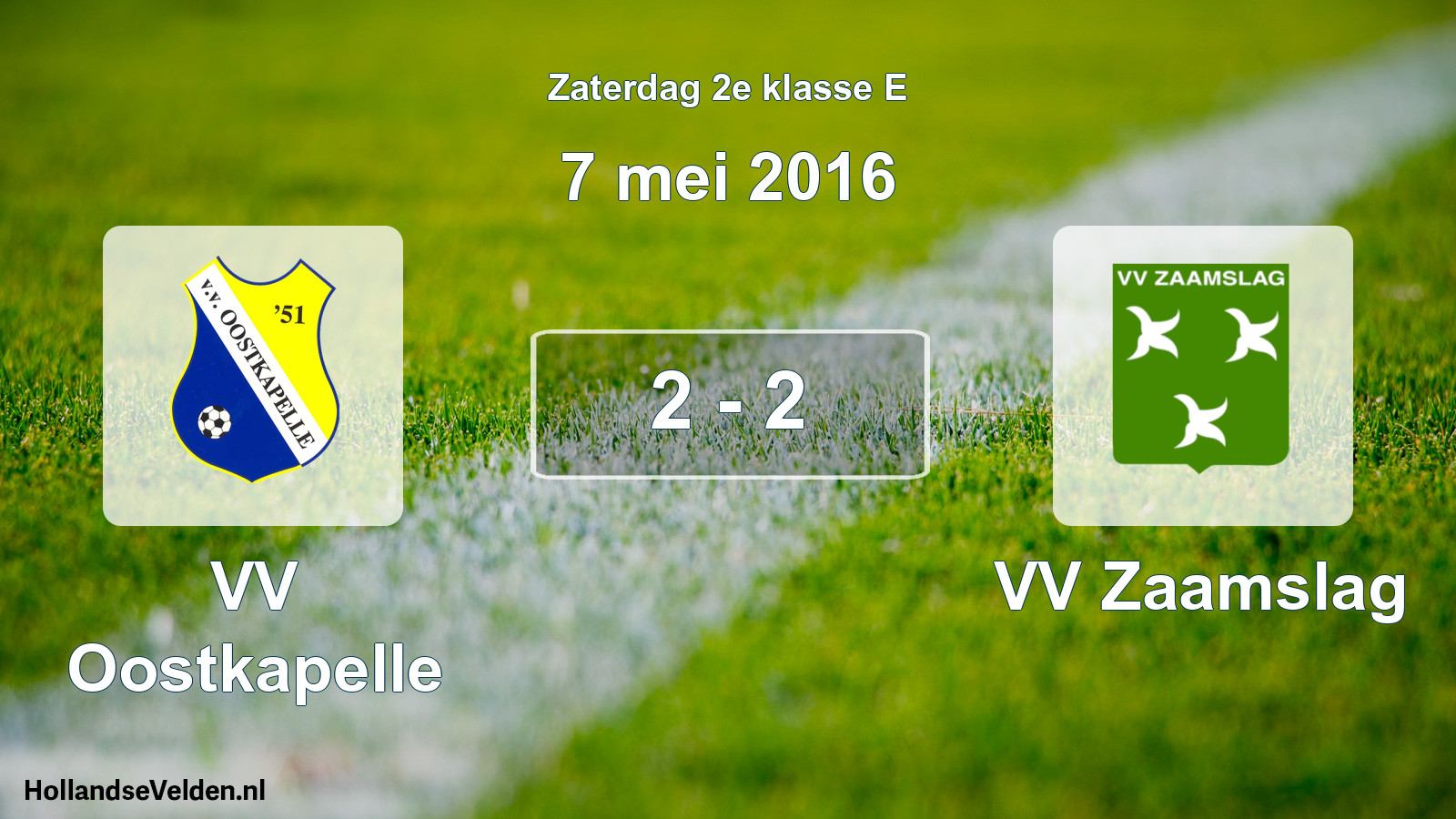 Total number of matches played: VV Oostkapelle - VV Zaamslag 2 - 2 (7 May 2016)
