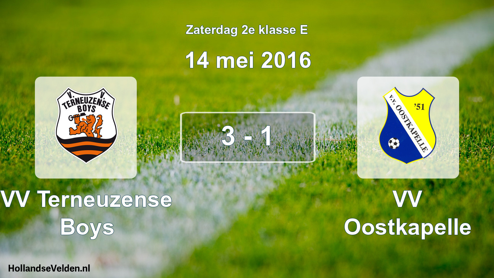 Total number of matches played: VV Terneuzense Boys - VV Oostkapelle 3 - 1 (14 May 2016)
