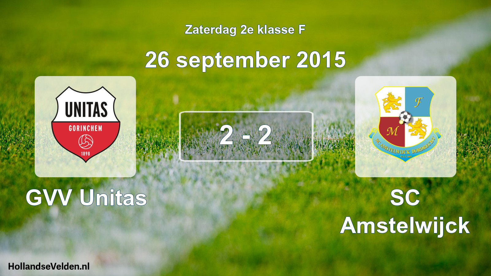 Total number of matches played: GVV Unitas - SC Amstelwijck 2 - 2 (26 September 2015)
