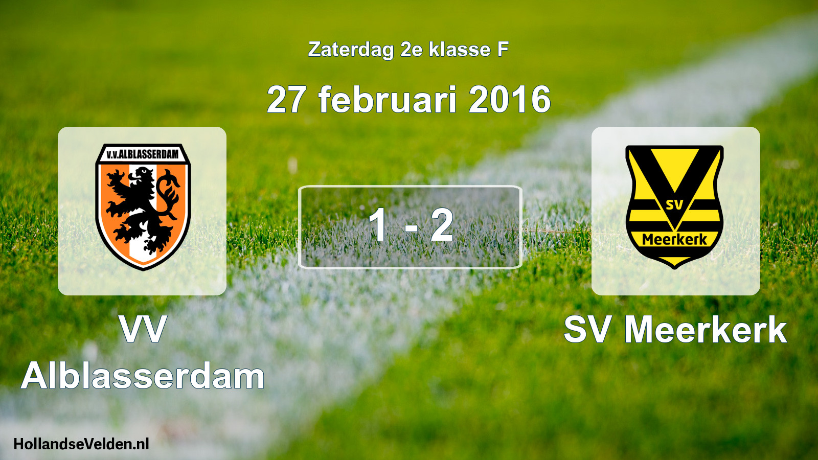 Total number of matches played: VV Alblasserdam - SV Meerkerk 1 - 2 (27 February 2016)