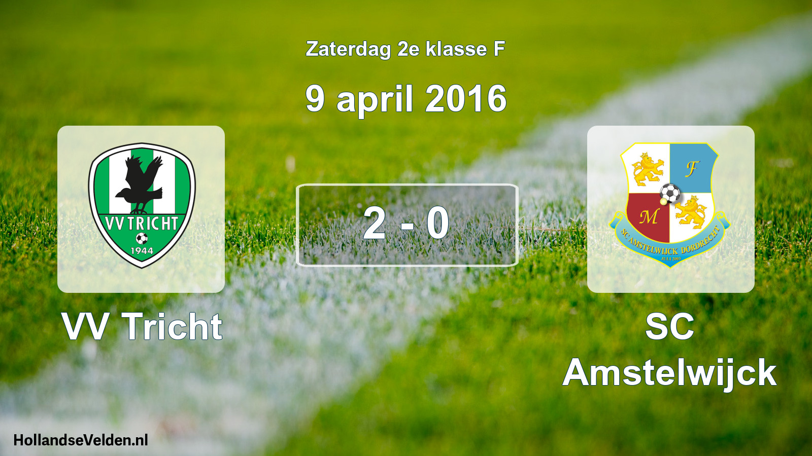 Total number of matches played: VV Tricht - SC Amstelwijck 2 - 0 (9 April 2016)