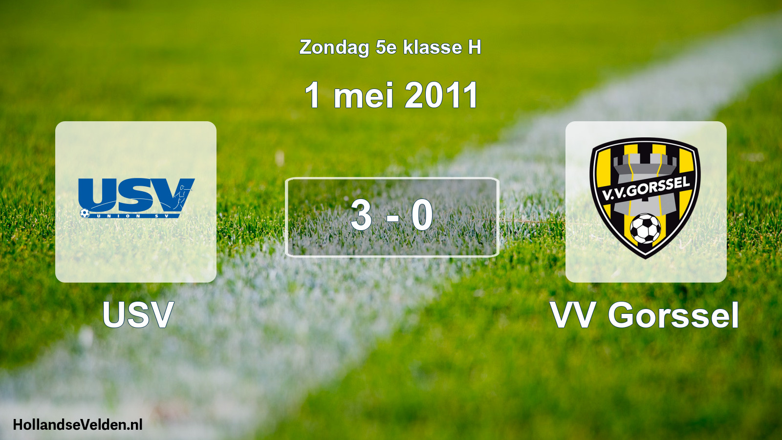 Total number of matches played: USV - VV Gorssel 3 - 0 (1 May 2011)