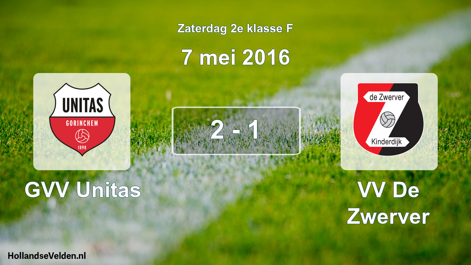 Total number of matches played: GVV Unitas - VV De Zwerver 2 - 1 (7 May 2016)