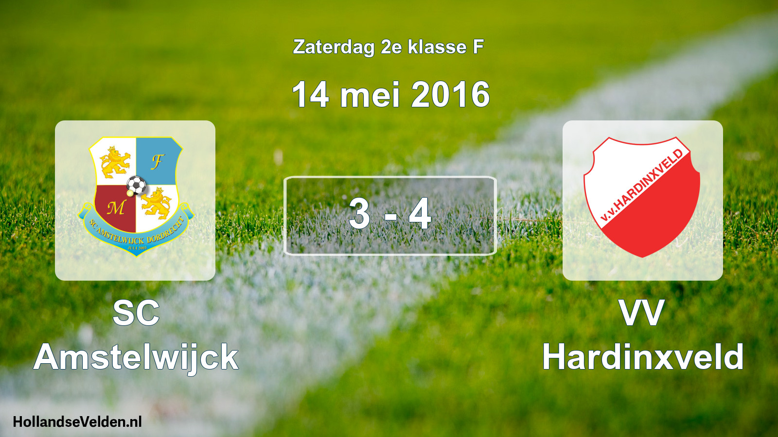 Total number of matches played: SC Amstelwijck - VV Hardinxveld 3 - 4 (14 May 2016)