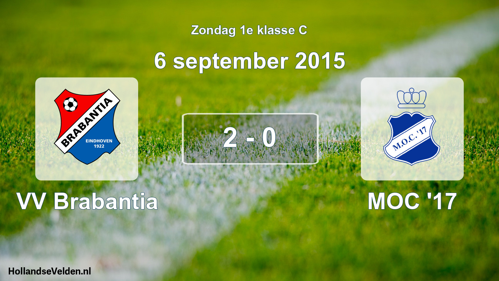 Total number of matches played: VV Brabantia - MOC '17 2 - 0 (6 September 2015)