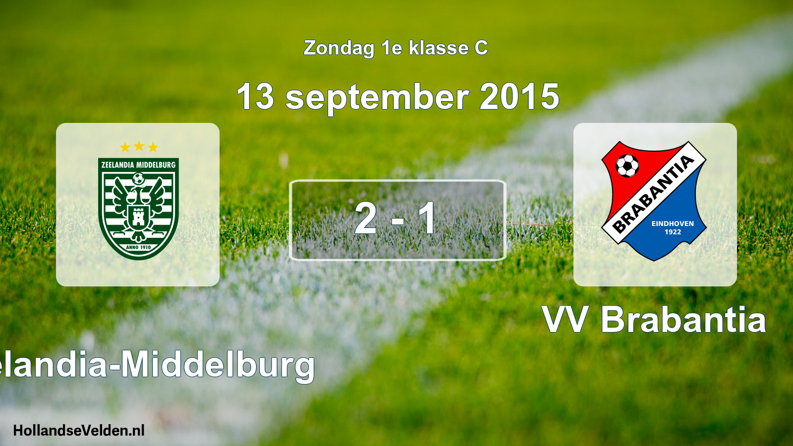 Total number of matches played: Zeelandia-Middelburg - VV Brabantia 2 - 1 (13 September 2015)