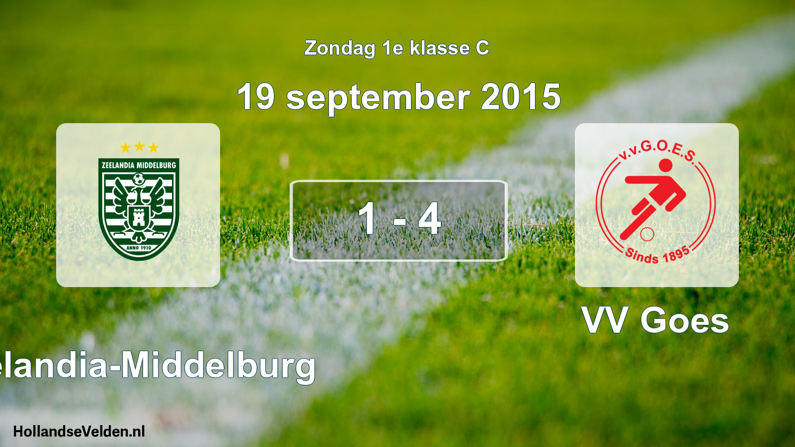 Total number of matches played: Zeelandia-Middelburg - VV Goes 1 - 4 (19 September 2015)