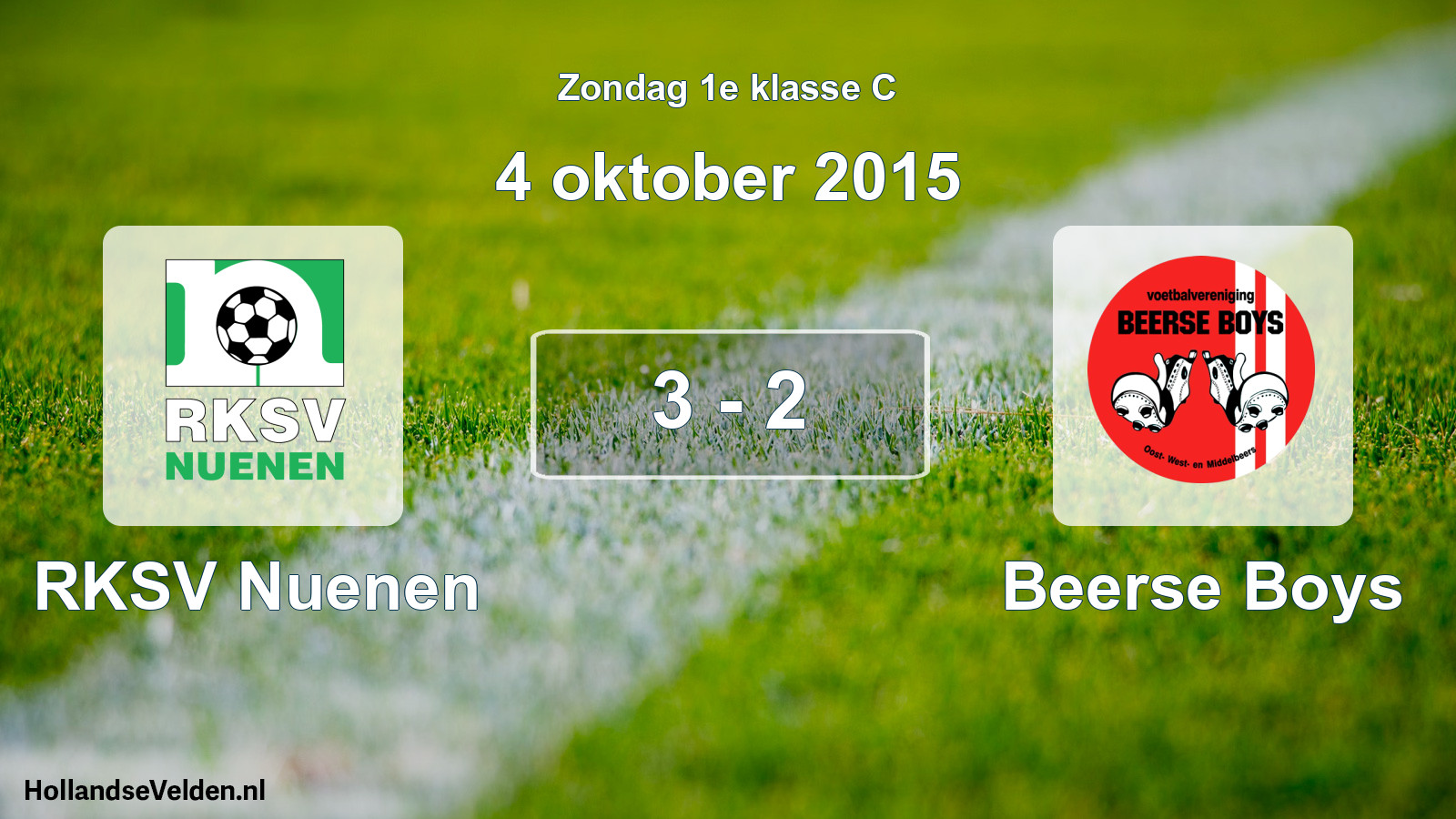 Total number of matches played: RKSV Nuenen - Beerse Boys 3 - 2 (4 October 2015)