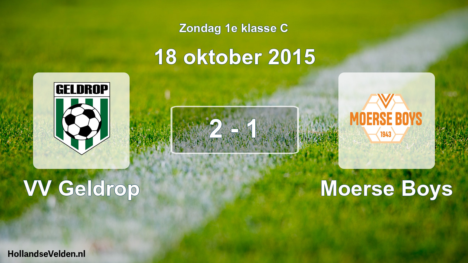 Total number of matches played: VV Geldrop - Moerse Boys 2 - 1 (18 October 2015)