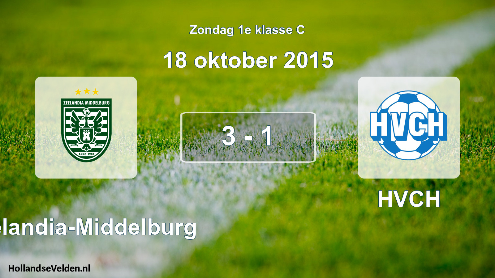Total number of matches played: Zeelandia-Middelburg - HVCH 3 - 1 (18 October 2015)