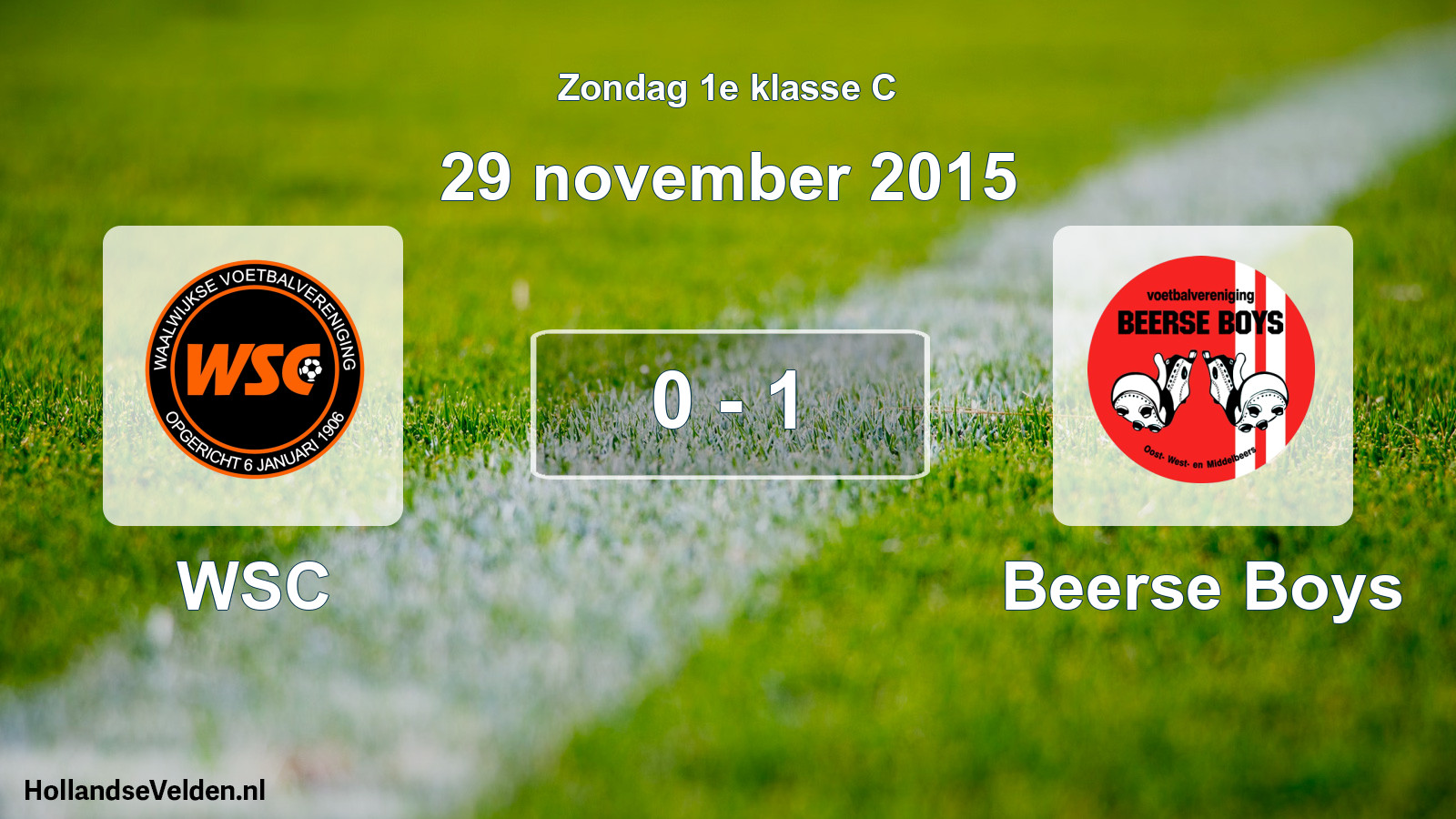 Total number of matches played: WSC - Beerse Boys 0 - 1 (29 November 2015)