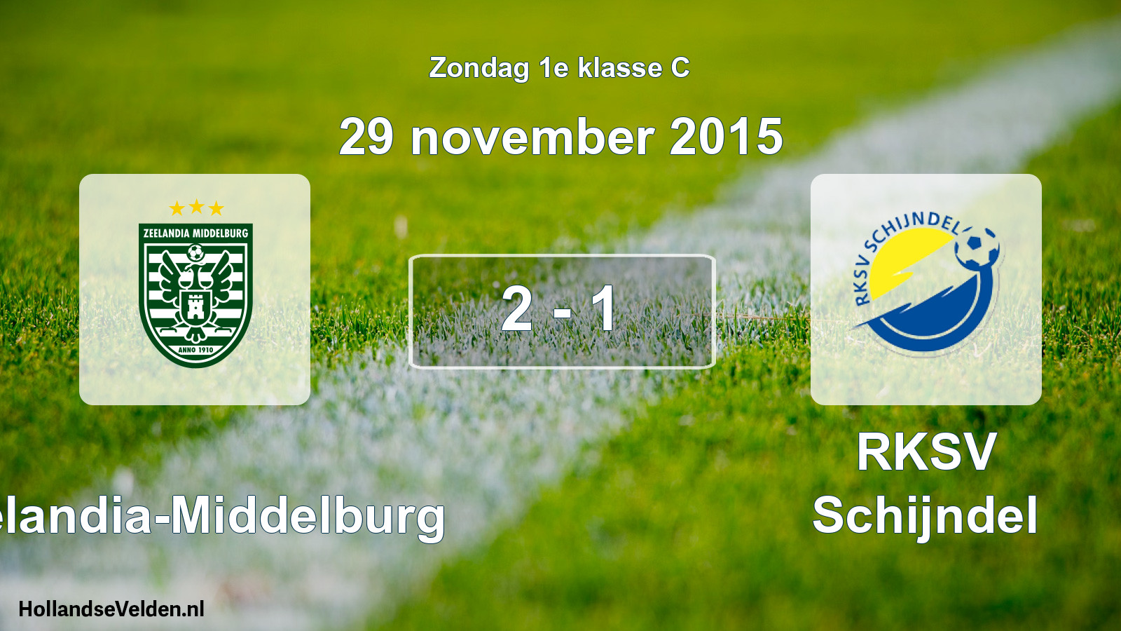 Total number of matches played: Zeelandia-Middelburg - RKSV Schijndel 2 - 1 (29 November 2015)