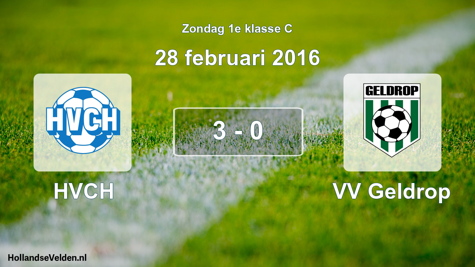 Total number of matches played: HVCH - VV Geldrop 3 - 0 (28 February 2016)