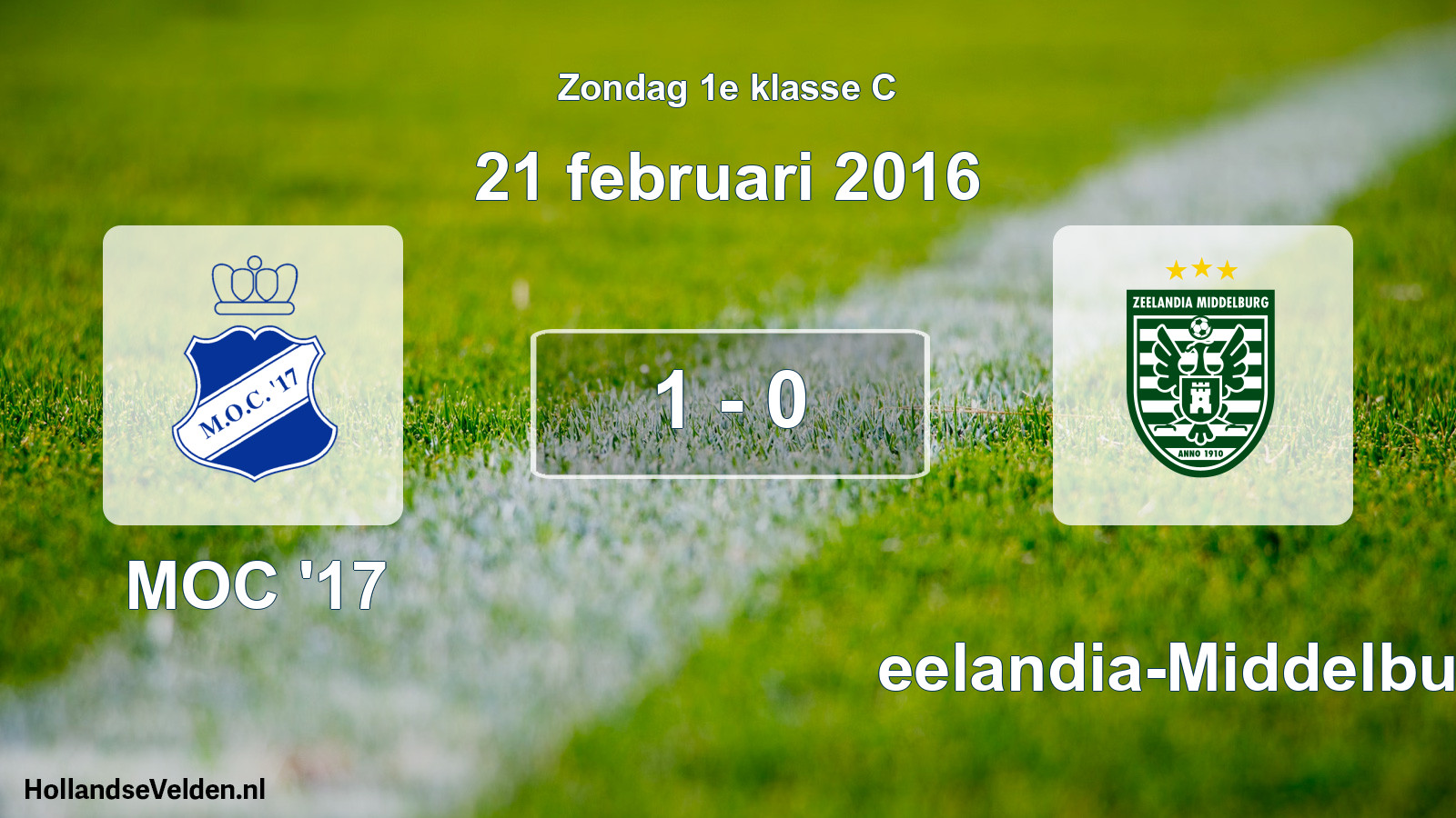 Total number of matches played: MOC '17 - Zeelandia-Middelburg 1 - 0 (21 February 2016)