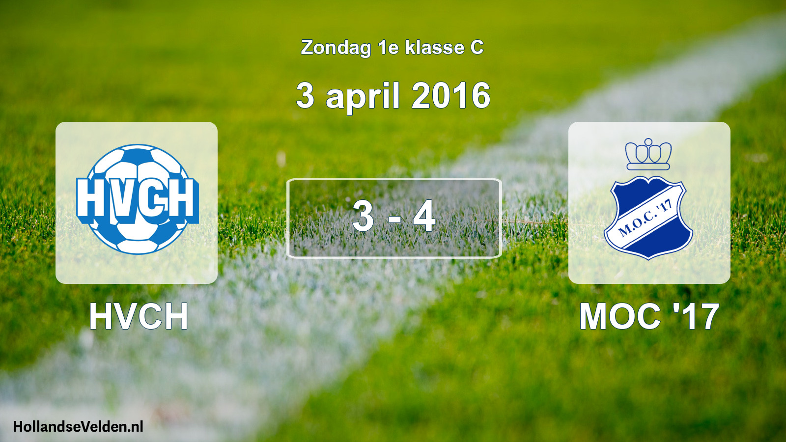 Total number of matches played: HVCH - MOC '17 3 - 4 (3 April 2016)