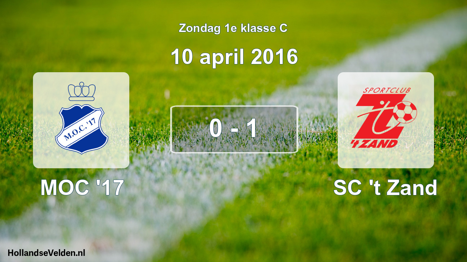 Total number of matches played: MOC '17 - SC 't Zand 0 - 1 (10 April 2016)