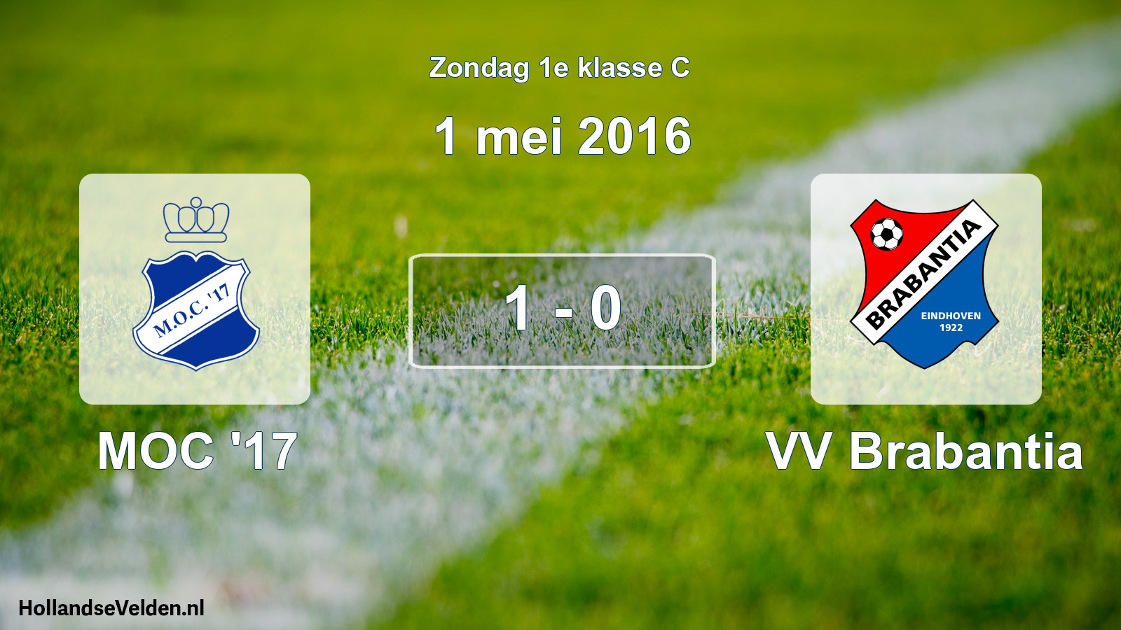Total number of matches played: MOC '17 - VV Brabantia 1 - 0 (1 May 2016)