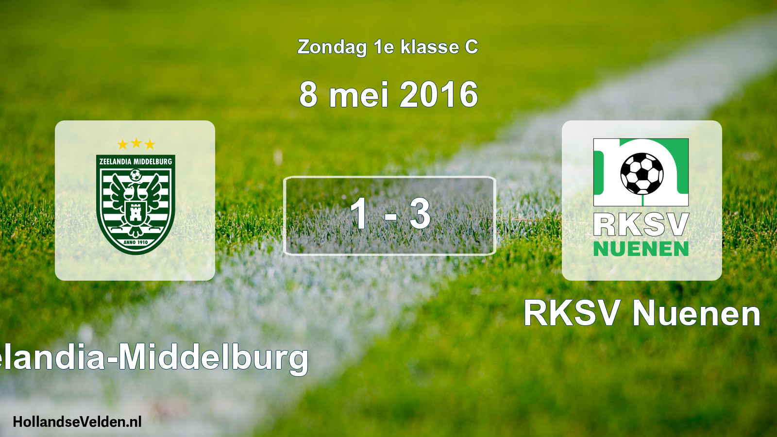 Total number of matches played: Zeelandia-Middelburg - RKSV Nuenen 1 - 3 (8 May 2016)