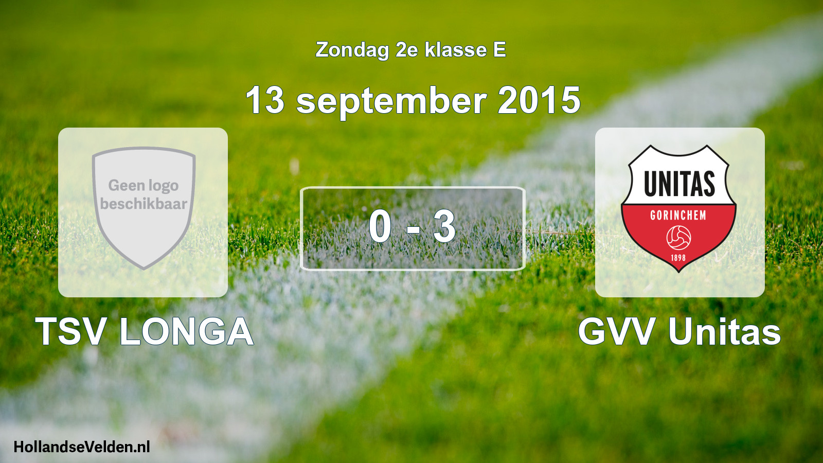 Total number of matches played: TSV LONGA - GVV Unitas 0 - 3 (13 September 2015)