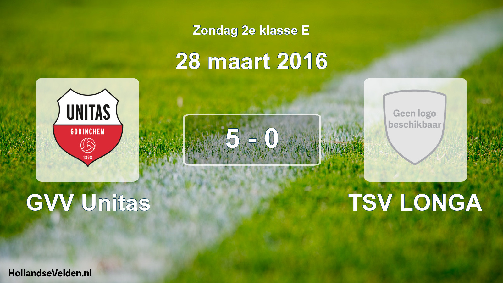 Total number of matches played: GVV Unitas - TSV LONGA 5 - 0 (28 March 2016)