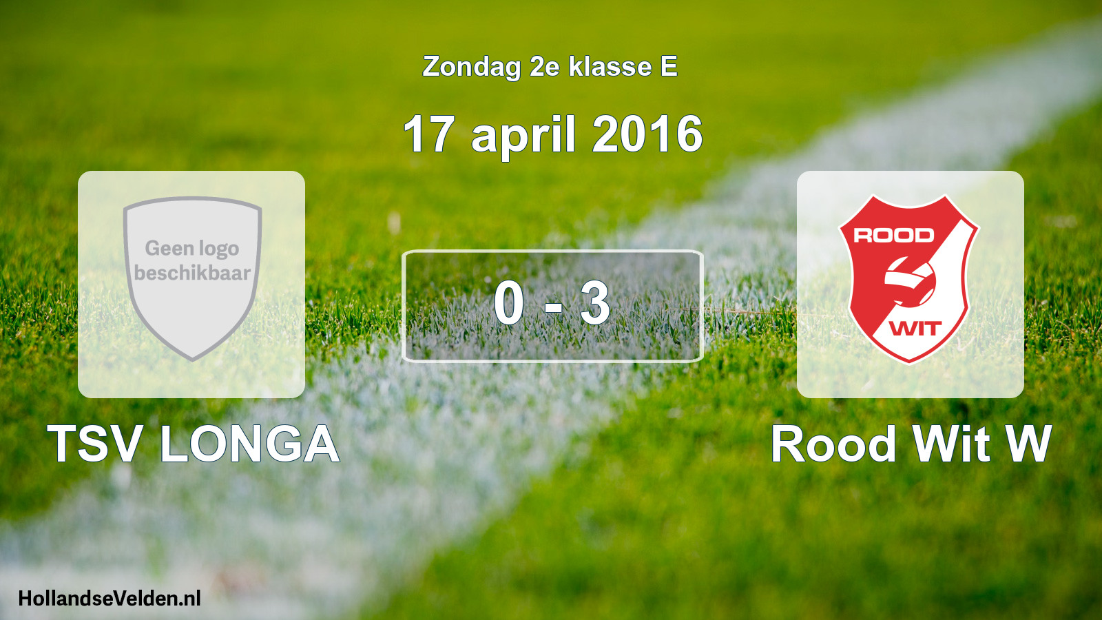 Total number of matches played: TSV LONGA - Rood Wit W 0 - 3 (17 April 2016)