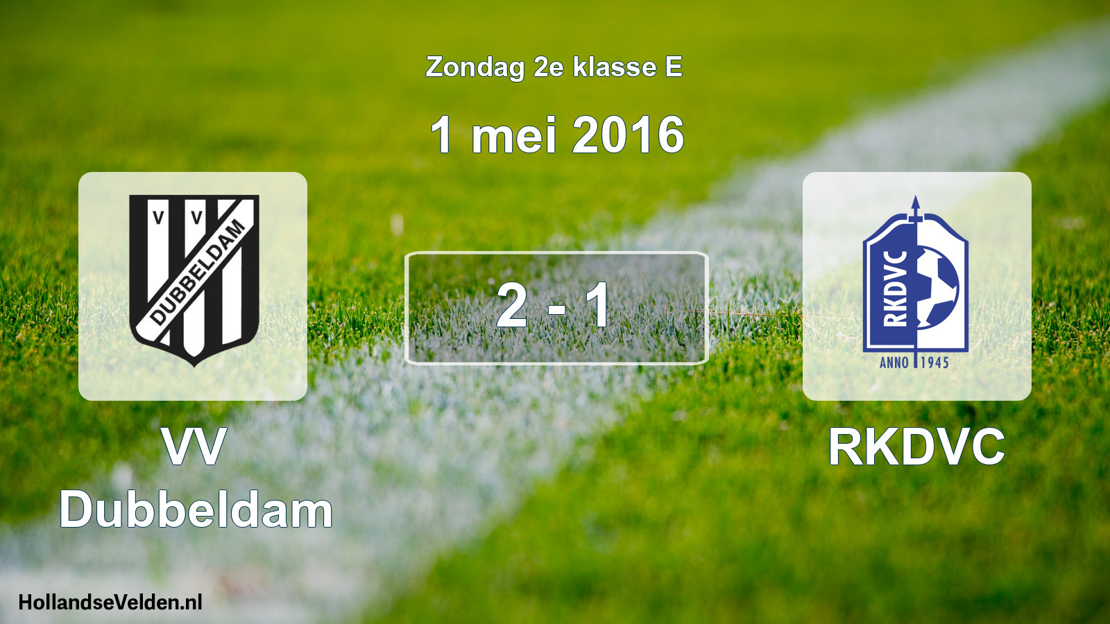 Total number of matches played: VV Dubbeldam - RKDVC 2 - 1 (1 May 2016)