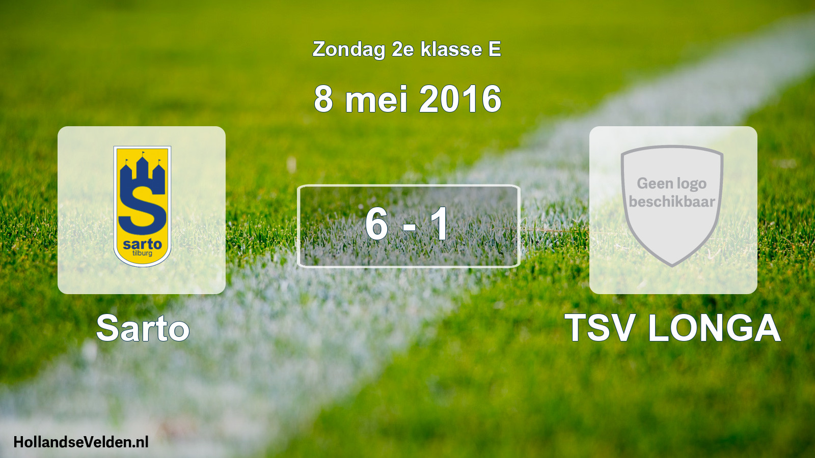 Total number of matches played: Sarto - TSV LONGA 6 - 1 (8 May 2016)