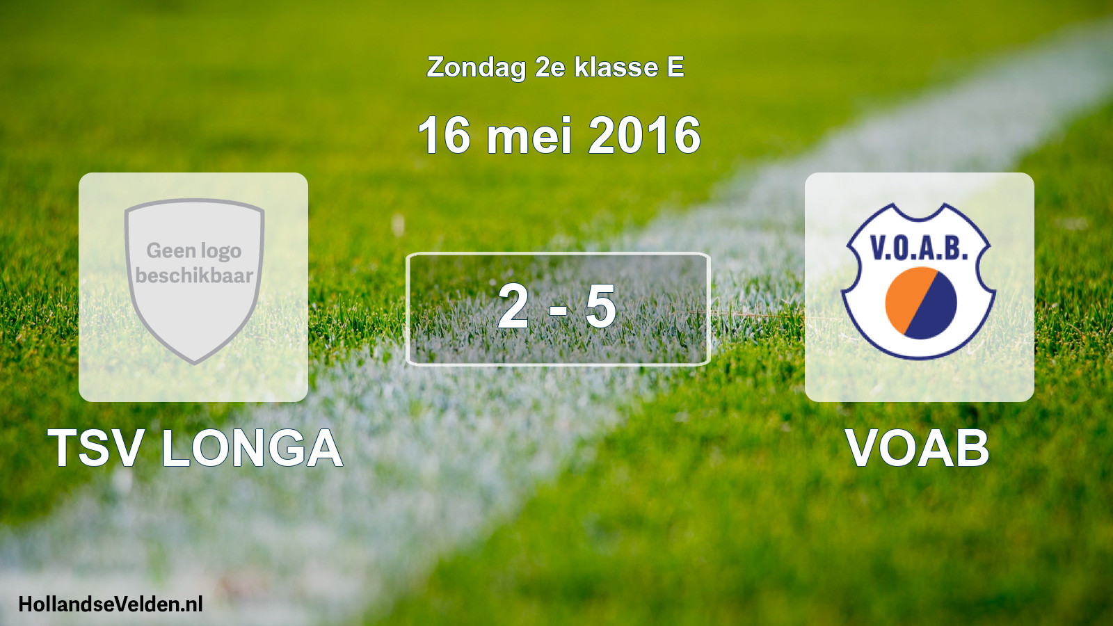 Total number of matches played: TSV LONGA - VOAB 2 - 5 (16 May 2016)