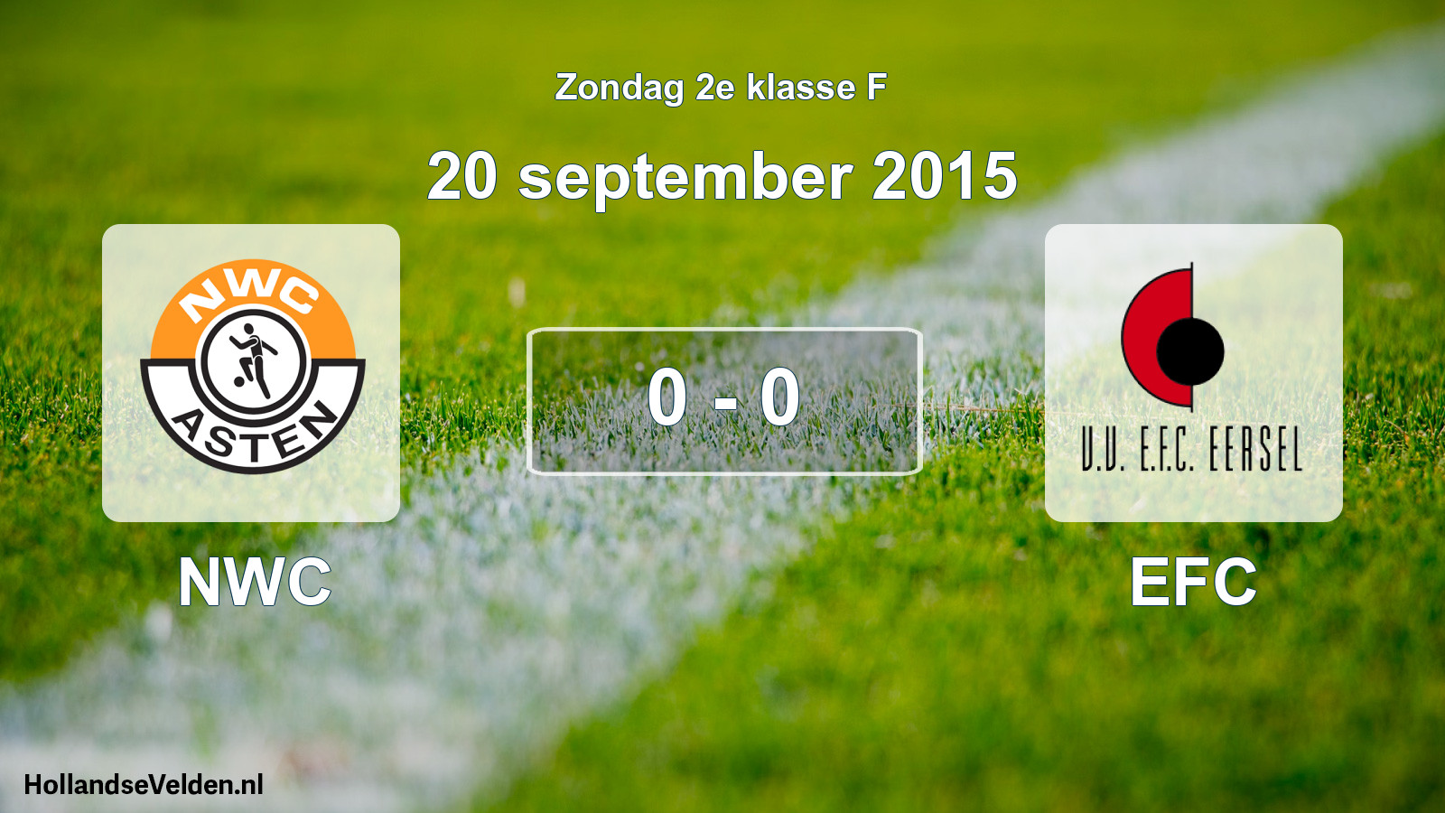 Total number of matches played: NWC - EFC 0 - 0 (20 September 2015)