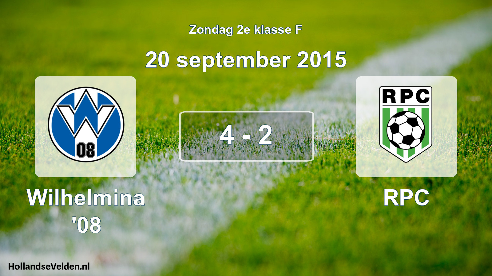 Total number of matches played: Wilhelmina '08 - RPC 4 - 2 (20 September 2015)