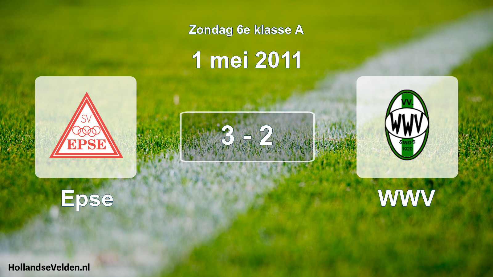 Total number of matches played: Epse - WWV 3 - 2 (1 May 2011)