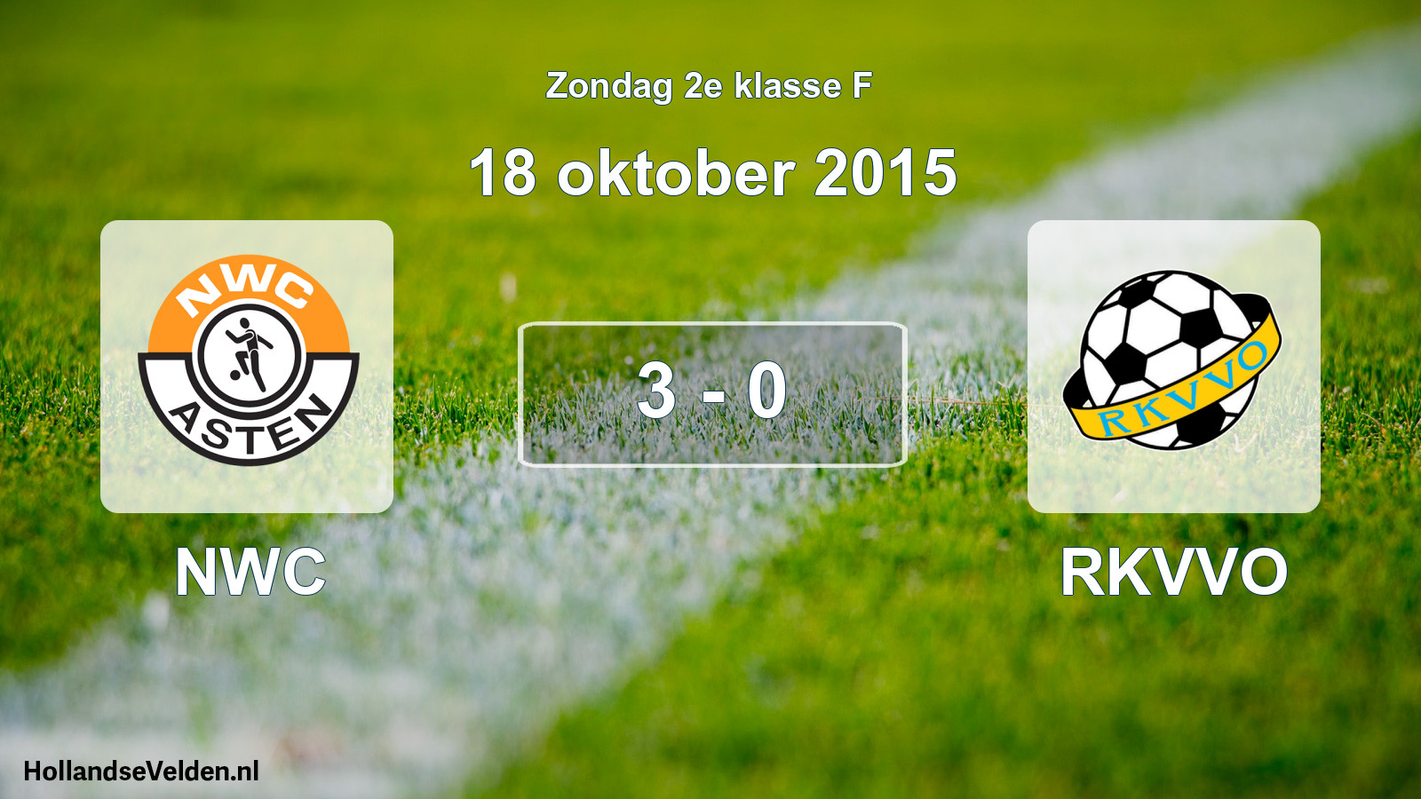 Total number of matches played: NWC - RKVVO 3 - 0 (18 October 2015)