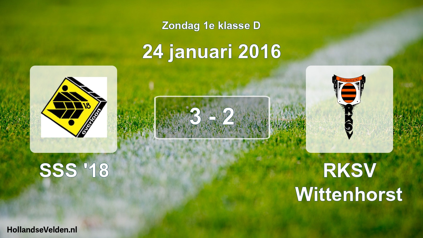 Total number of matches played: SSS '18 - RKSV Wittenhorst 3 - 2 (24 January 2016)