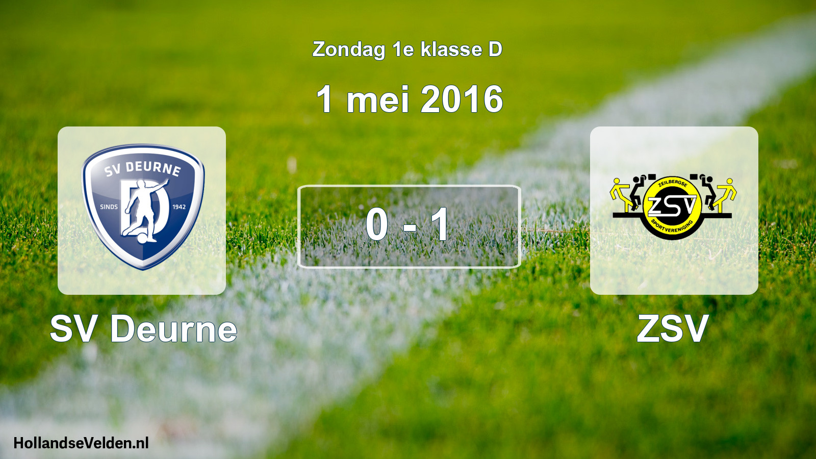 Total number of matches played: SV Deurne - ZSV 0 - 1 (1 May 2016)