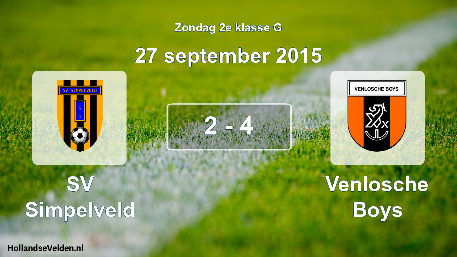 Total number of matches played: SV Simpelveld - Venlosche Boys 2 - 4 (27 September 2015)