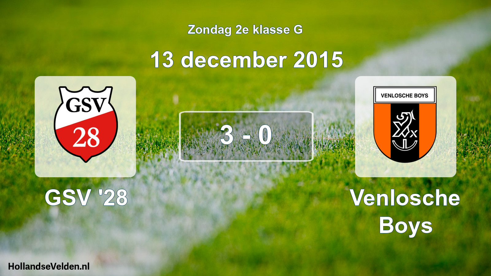 Total number of matches played: GSV '28 - Venlosche Boys 3 - 0 (13 December 2015)