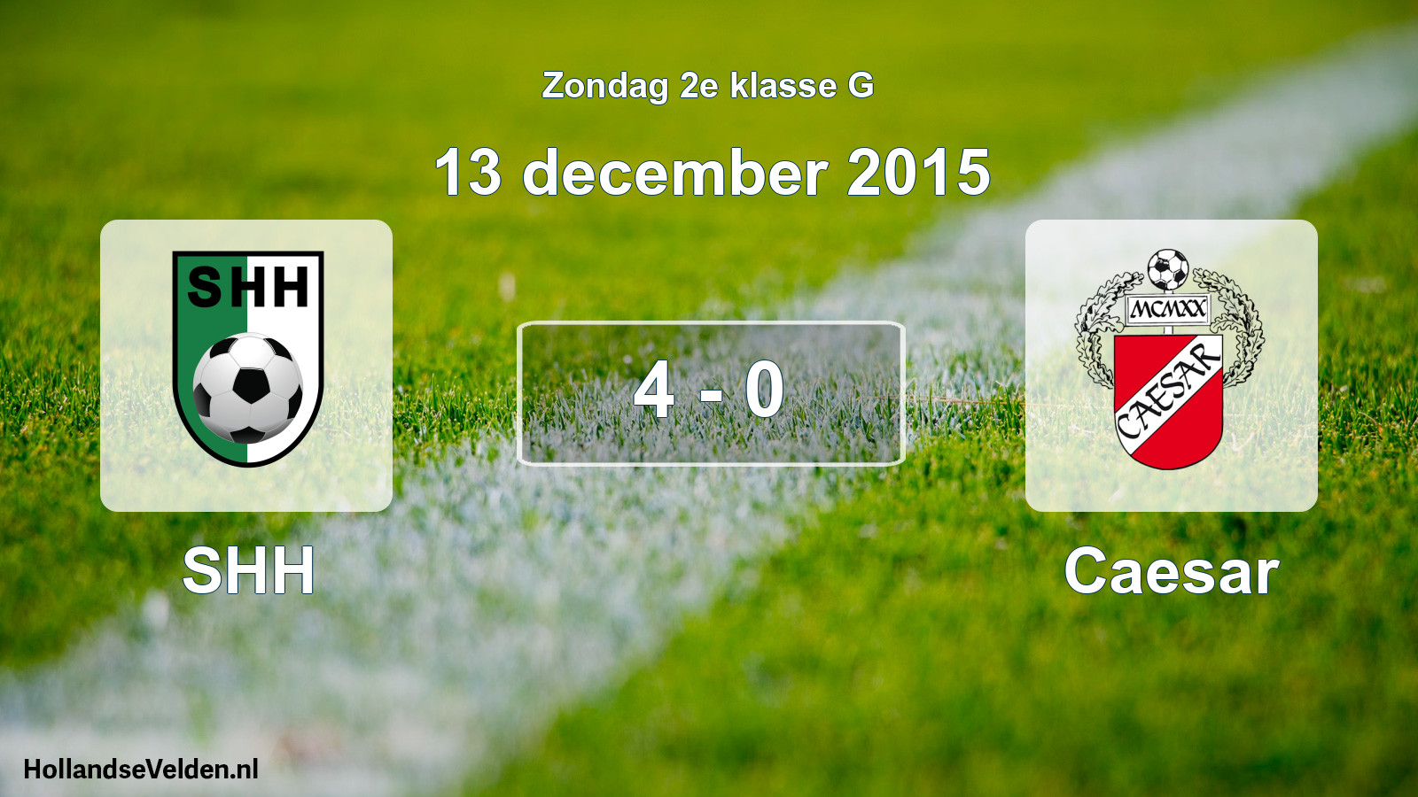 Total number of matches played: SHH - Caesar 4 - 0 (13 December 2015)
