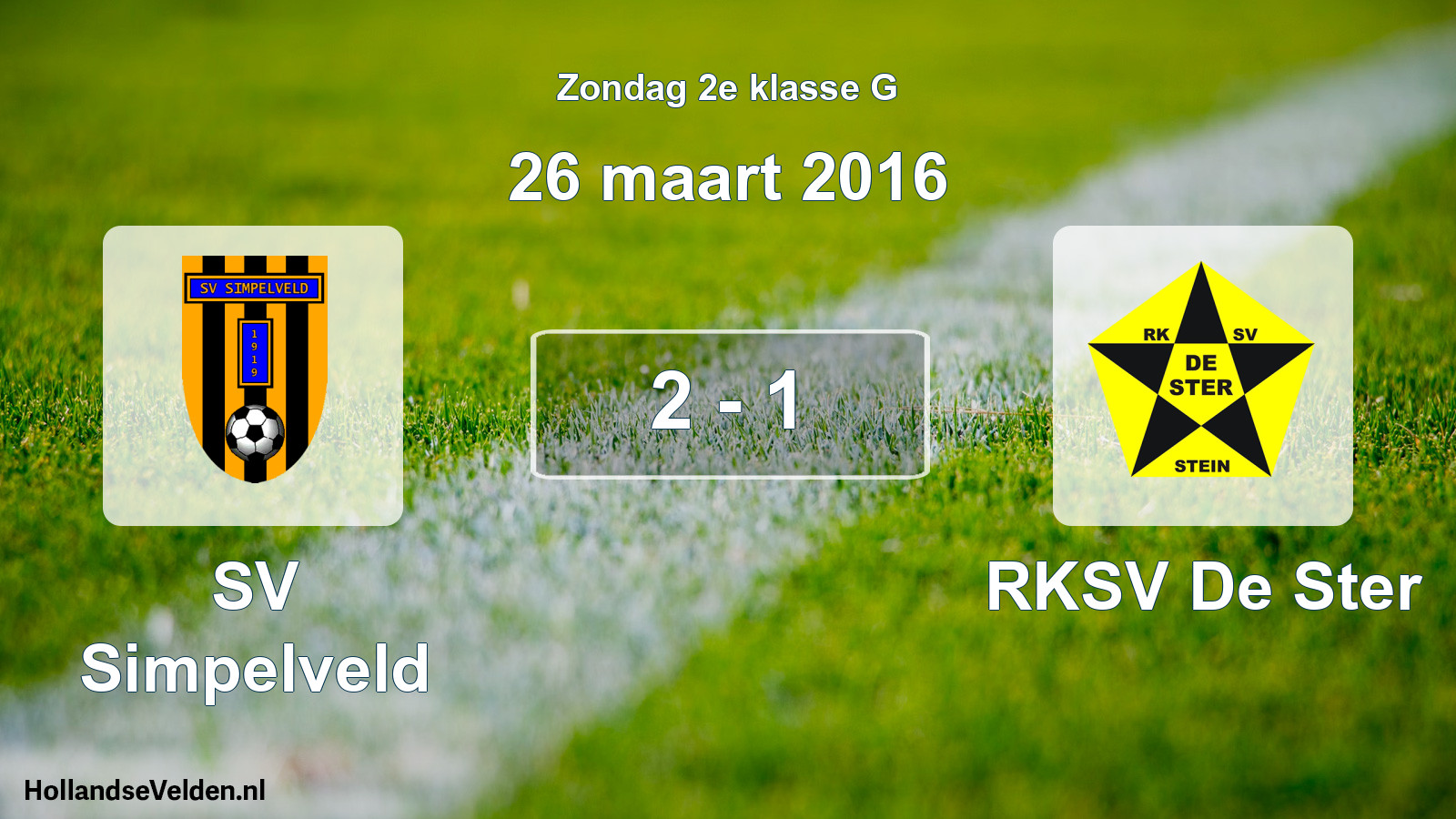Total number of matches played: SV Simpelveld - RKSV De Ster 2 - 1 (26 March 2016)