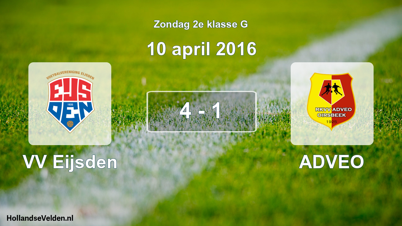Total number of matches played: VV Eijsden - ADVEO 4 - 1 (10 April 2016)