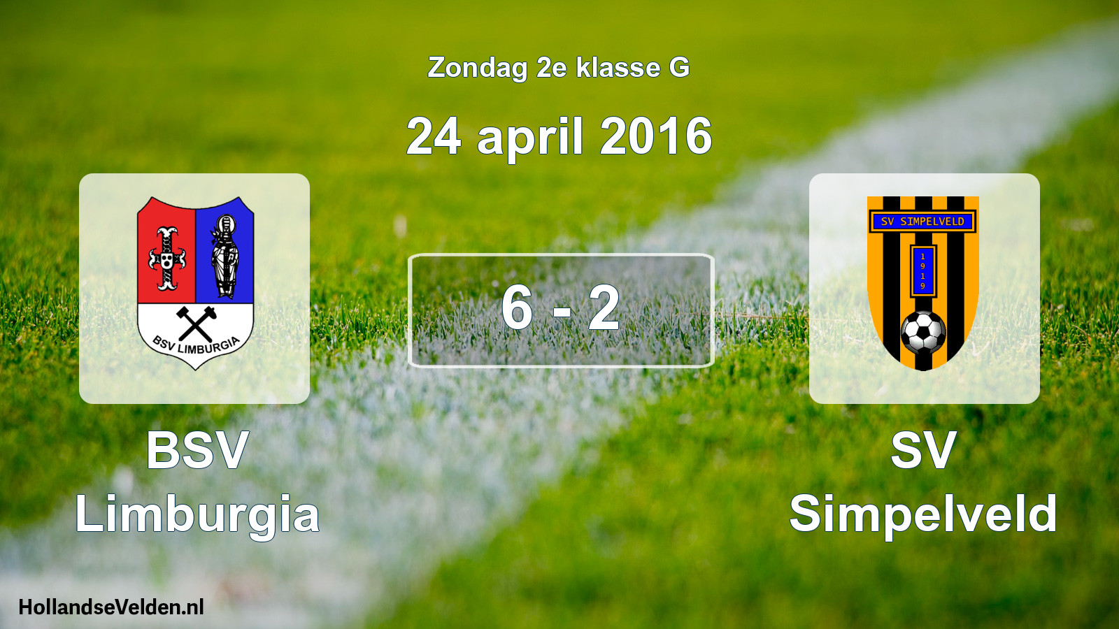 Total number of matches played: BSV Limburgia - SV Simpelveld 6 - 2 (24 April 2016)