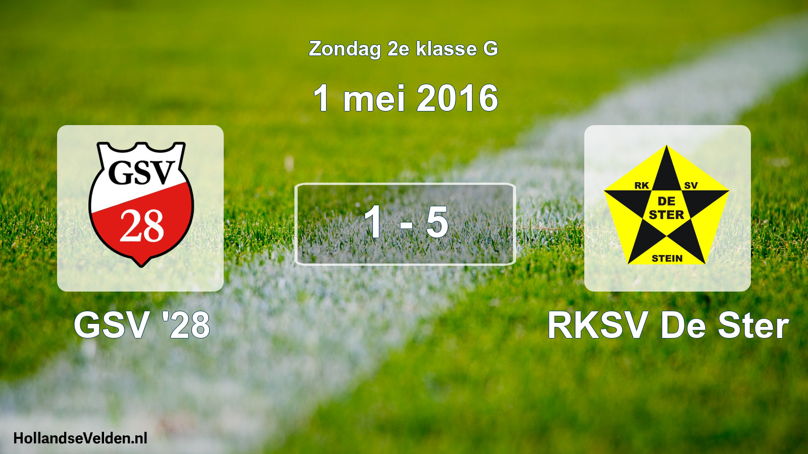 Total number of matches played: GSV '28 - RKSV De Ster 1 - 5 (1 May 2016)