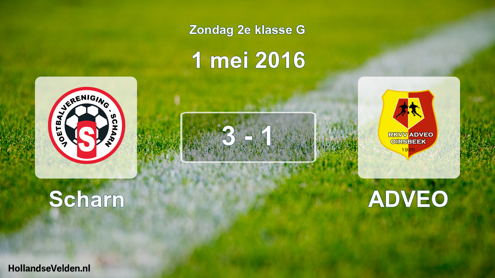 Total number of matches played: Scharn - ADVEO 3 - 1 (1 May 2016)