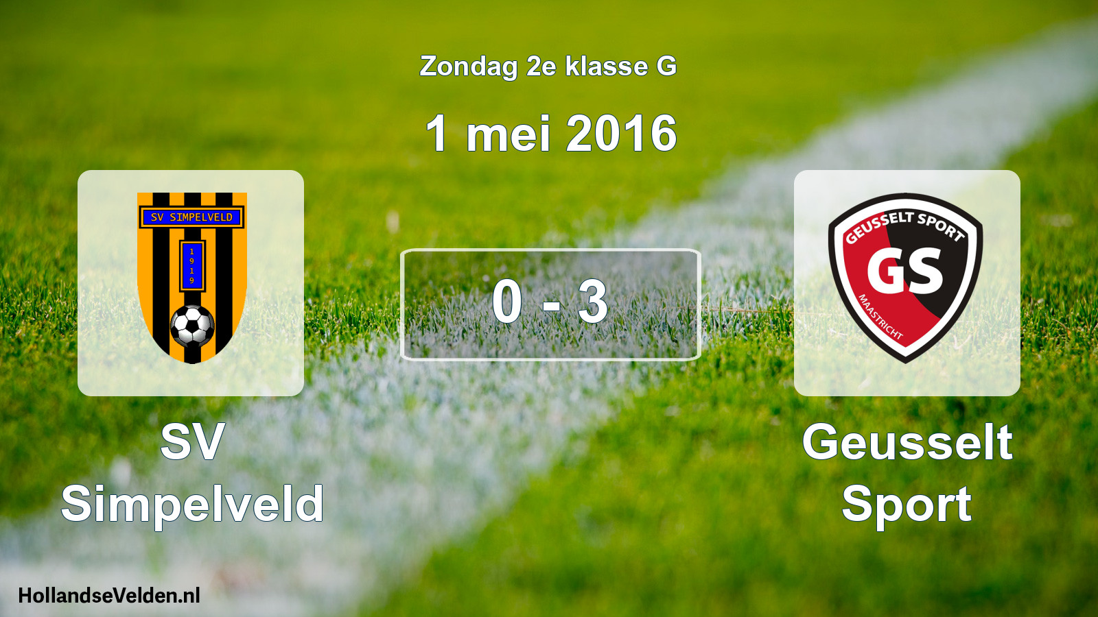 Total number of matches played: SV Simpelveld - Geusselt Sport 0 - 3 (1 May 2016)