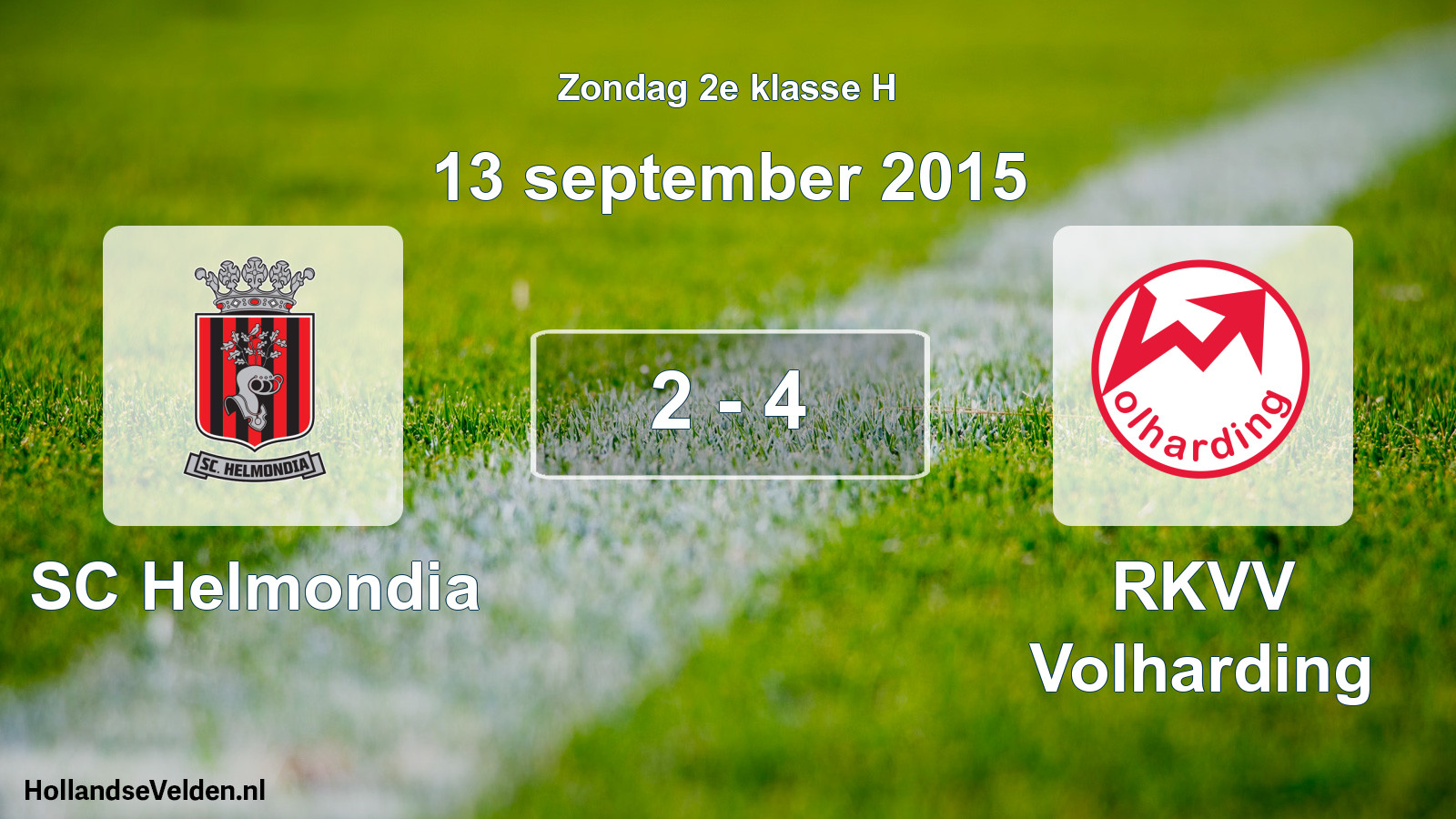 Total number of matches played: SC Helmondia - RKVV Volharding 2 - 4 (13 September 2015)
