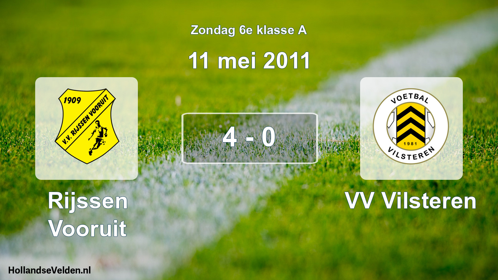 Gespeelde wedstrijd: Rijssen Vooruit - VV Vilsteren 4 - 0 (11 mei 2011)