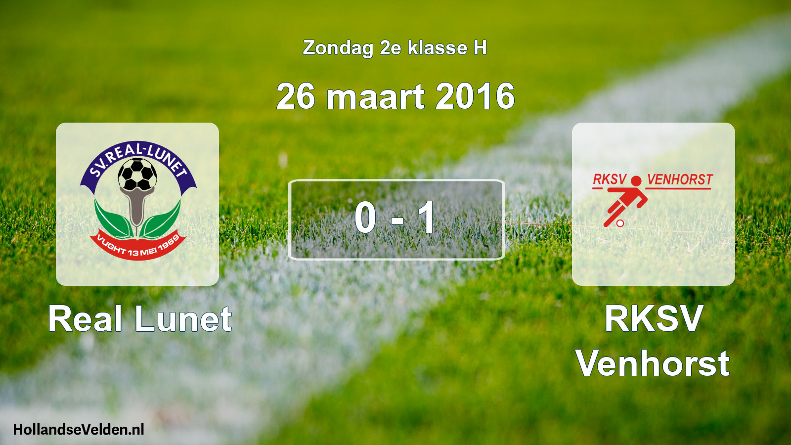 Total number of matches played: Real Lunet - RKSV Venhorst 0 - 1 (26 March 2016)