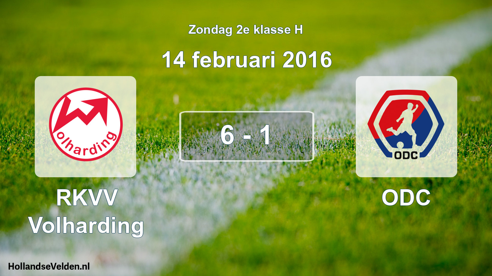 Total number of matches played: RKVV Volharding - ODC 6 - 1 (14 February 2016)