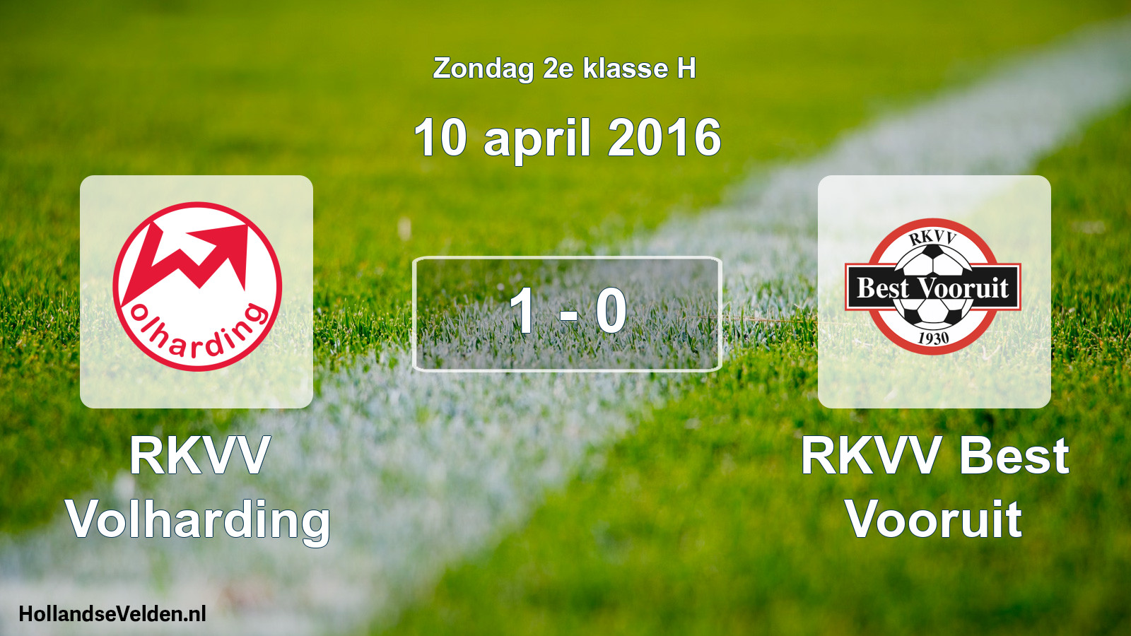Total number of matches played: RKVV Volharding - RKVV Best Vooruit 1 - 0 (10 April 2016)