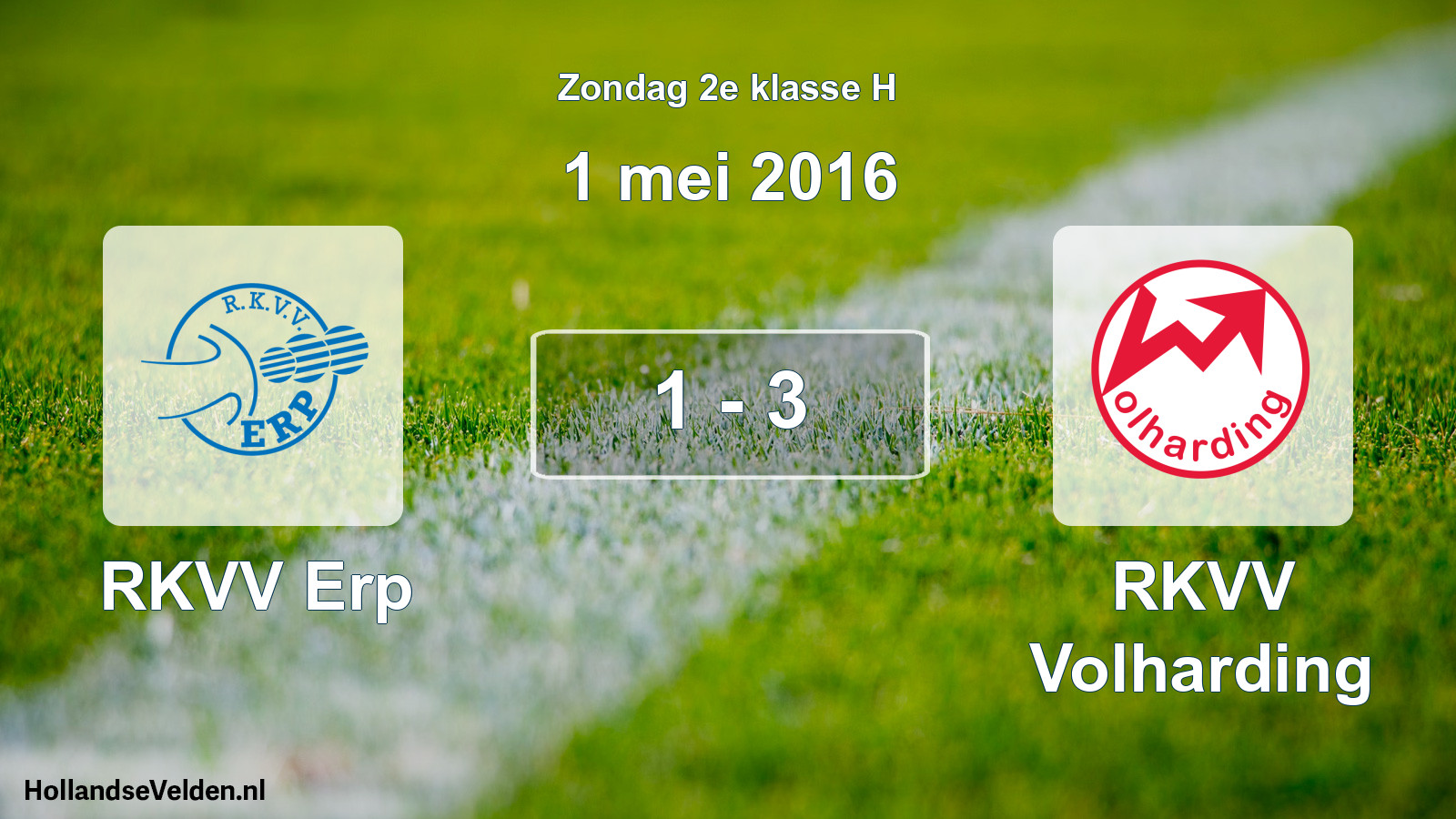 Total number of matches played: RKVV Erp - RKVV Volharding 1 - 3 (1 May 2016)